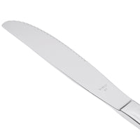 World Tableware 256 5922 Cortland 9" 18/0 Stainless Steel Heavy Weight Fluted Solid Handle Utility / Dessert Knife - 12/Pack