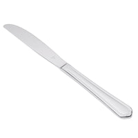 World Tableware 256 5922 Cortland 9" 18/0 Stainless Steel Heavy Weight Fluted Solid Handle Utility / Dessert Knife - 12/Pack