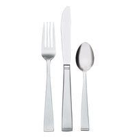 World Tableware 858 002 New Charm 6 7/8" 18/0 Stainless Steel Heavy Weight Dessert Spoon - 12/Pack