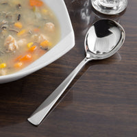 Reed & Barton RB113-016 Diana 5 7/8" 18/10 Stainless Steel Extra Heavy Weight Bouillon Spoon - 12/Pack