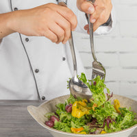 Reed & Barton RB200-994 Lyndon 10 1/2" 18/10 Stainless Steel Extra Heavy Weight Salad Serving Spoon - 12/Pack