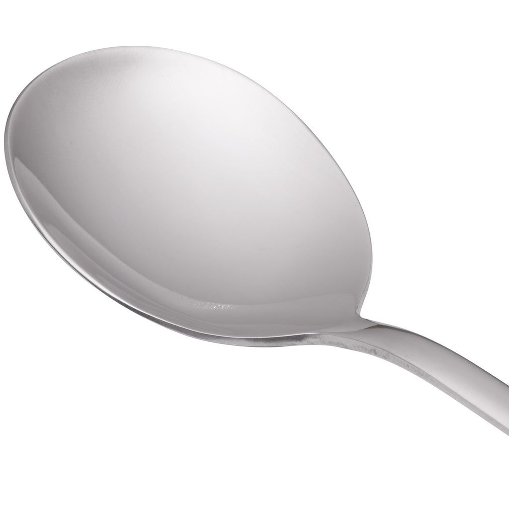 World Tableware 965 016 Columbus 6 1/4" 18/0 Stainless Steel Heavy Weight Bouillon Spoon - 12/Pack