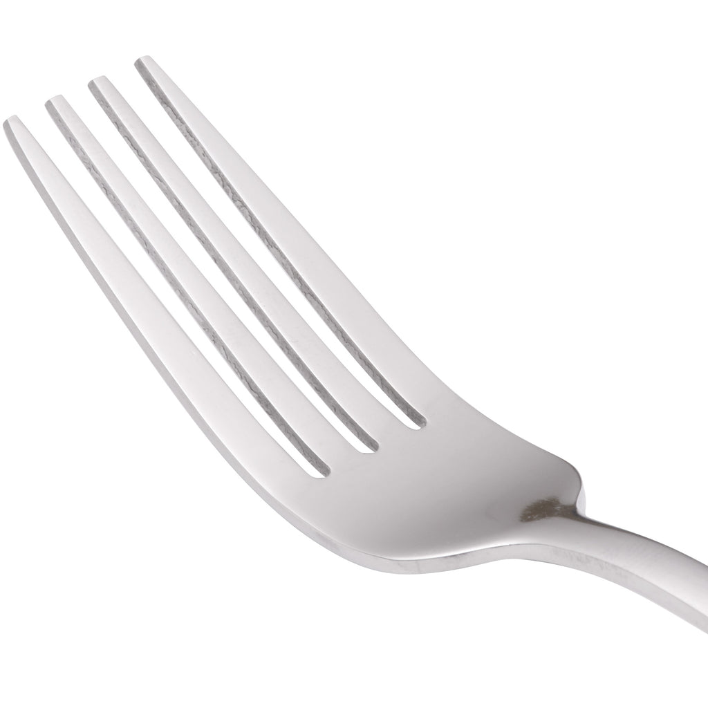 World Tableware 965 030 Columbus 7 1/4" 18/0 Stainless Steel Heavy Weight Utility / Dessert Fork - 12/Pack