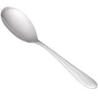 World Tableware 973 002 Cantina 6 7/8" 18/0 Stainless Steel Heavy Weight Dessert Spoon - 12/Pack