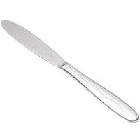 World Tableware 973 7922 Cantina 8 7/8" 18/0 Stainless Steel Heavy Weight Fluted Solid Handle Utility / Dessert Knife - 12/Pack