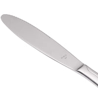 World Tableware 973 7922 Cantina 8 7/8" 18/0 Stainless Steel Heavy Weight Fluted Solid Handle Utility / Dessert Knife - 12/Pack