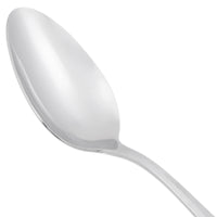 Oneida B735SDEF Bague 7" 18/0 Stainless Steel Heavy Weight Oval Bowl Soup / Dessert Spoon - 12/Pack