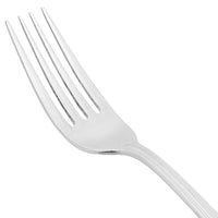 World Tableware 774 039 Geneva 8" 18/8 Stainless Steel Extra Heavy Weight European Dinner Fork - 12/Pack