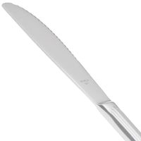 World Tableware 213 5502 Baguette 9 3/4" 18/0 Stainless Steel Heavy Weight Fluted Solid Handle Dinner Knife - 12/Pack