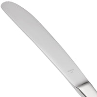 World Tableware 467 5501 Auberge 9 3/4" 18/0 Stainless Steel Heavy Weight Serrated Solid Handle Dinner Knife - 12/Pack