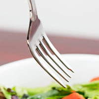 Master's Gauge by World Tableware 412 038 Baroque 6 7/8" 18/10 Stainless Steel Extra Heavy Weight Salad Fork - 12/Pack