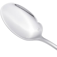 Chef & Sommelier T0422 Lazzo 7 1/4" 18/10 Stainless Steel Extra Heavy Weight Sauce Spoon by Arc Cardinal - 12/Pack