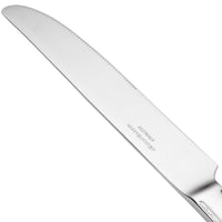 Reed & Barton RB128-5921 Stitch 9 1/2" 18/10 Stainless Steel Extra Heavy Weight Dinner Knife - 12/Pack