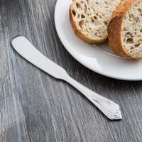 Reed & Barton RB125-053 Sea Shells 5 3/4" 18/10 Stainless Steel Extra Heavy Weight Butter Knife / Spreader - 12/Pack