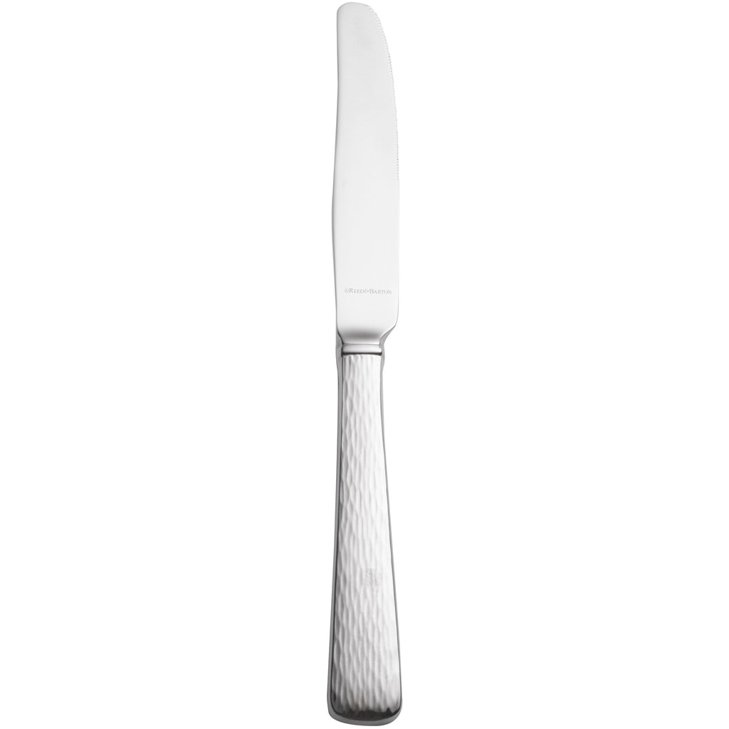 Reed & Barton RB127-5921 Silver Echo 9 1/2" 18/10 Stainless Steel Extra Heavy Weight Dinner Knife - 12/Pack