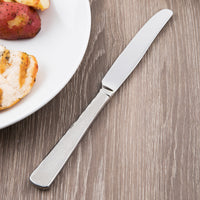 Reed & Barton RB127-5921 Silver Echo 9 1/2" 18/10 Stainless Steel Extra Heavy Weight Dinner Knife - 12/Pack