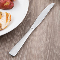 Reed & Barton RB126-5921 Silver Birch 9 1/2" 18/10 Stainless Steel Extra Heavy Weight Dinner Knife - 12/Pack