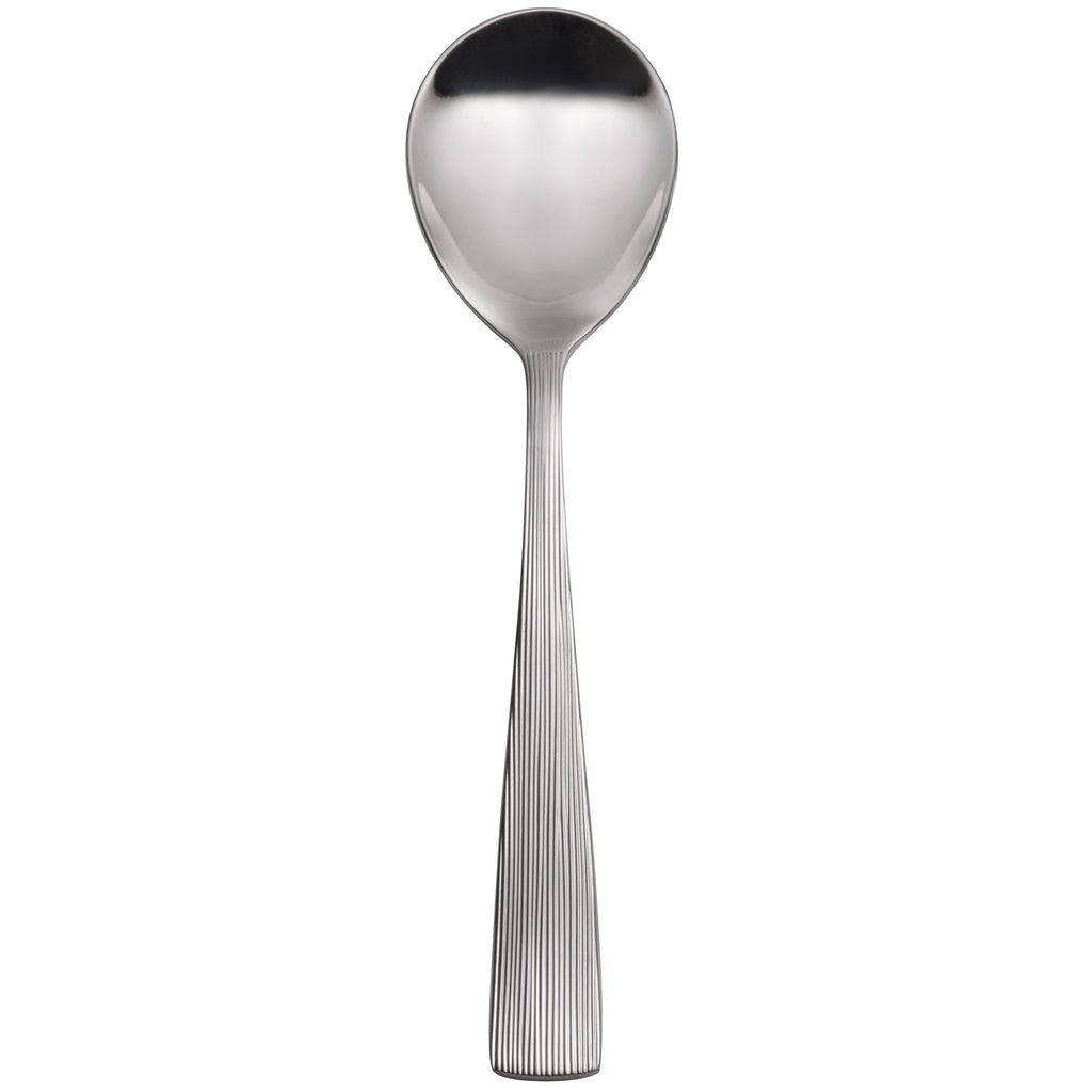 Reed & Barton RB126-016 Silver Birch 6" 18/10 Stainless Steel Extra Heavy Weight Bouillon Spoon - 12/Pack