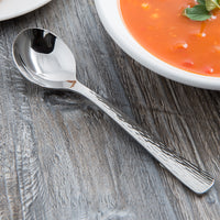 Reed & Barton RB127-016 Silver Echo 6 1/8" 18/10 Stainless Steel Extra Heavy Weight Bouillon Spoon - 12/Pack