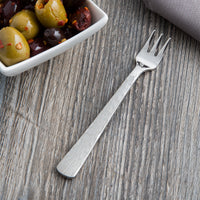 Reed & Barton RB127-029 Silver Echo 5 3/8" 18/10 Stainless Steel Extra Heavy Weight Cocktail Fork - 12/Pack