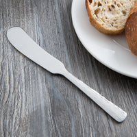 Reed & Barton RB127-053 Silver Echo 5 3/4" 18/10 Stainless Steel Extra Heavy Weight Butter Knife / Spreader - 12/Pack