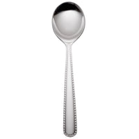 Reed & Barton RB128-016 Stitch 6 1/8" 18/10 Stainless Steel Extra Heavy Weight Bouillon Spoon - 12/Pack
