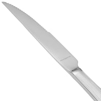 Reed & Barton RB126-5762 Silver Birch 9 3/8" 18/10 Stainless Steel Extra Heavy Weight Steak Knife - 12/Pack