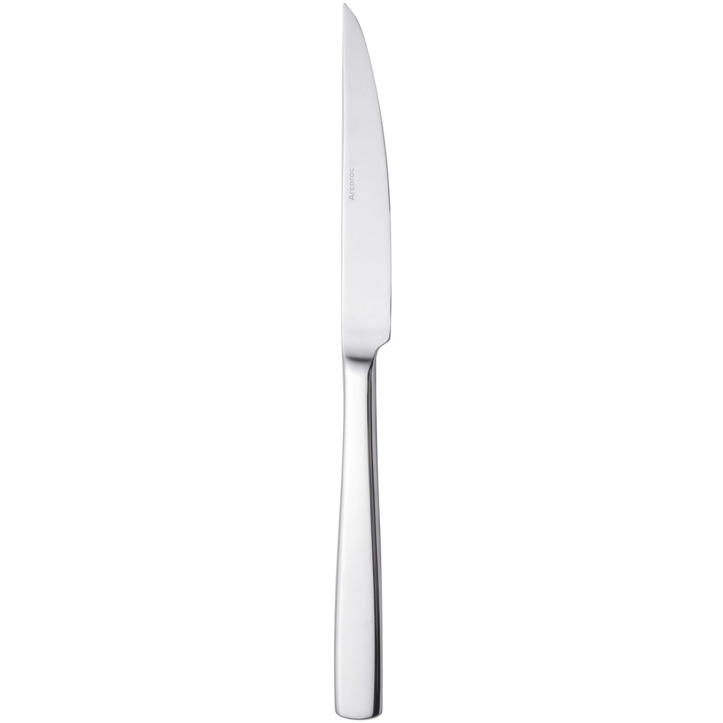 Arcoroc T1826 Vesca 9 3/8" 18/10 Stainless Steel Extra Heavy Weight Steak Knife by Arc Cardinal - 12/Pack