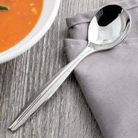 Reed & Barton RB121-016 Merlot 6" 18/10 Stainless Steel Extra Heavy Weight Bouillon Spoon - 12/Pack