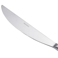 Arcoroc T7804 Satineo 9 3/8" 18/0 Stainless Steel Heavy Weight Solid Handle Dinner Knife by Arc Cardinal - 12/Pack