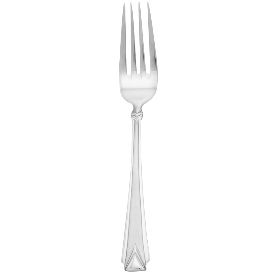 Walco 26051 Athenian 8 1/4" 18/10 Stainless Steel Extra Heavy Weight European Table Fork - 12/Pack