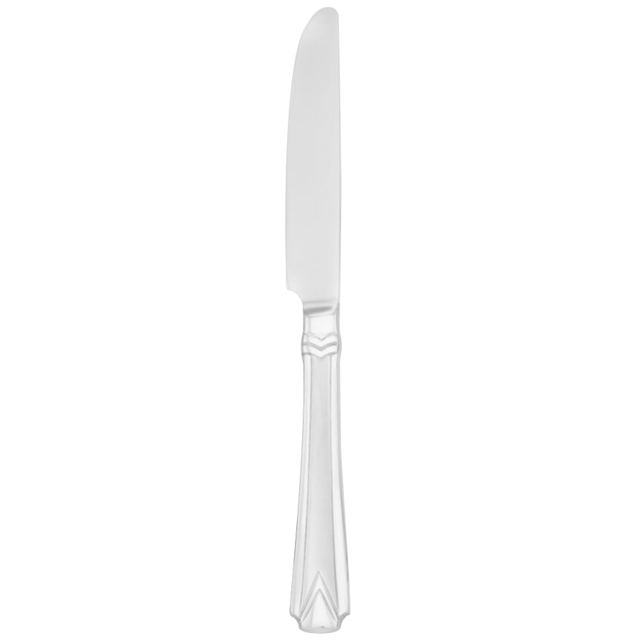 Walco 2645 Athenian 8 13/16" 18/10 Stainless Steel Extra Heavy Weight Dinner Knife - 12/Pack