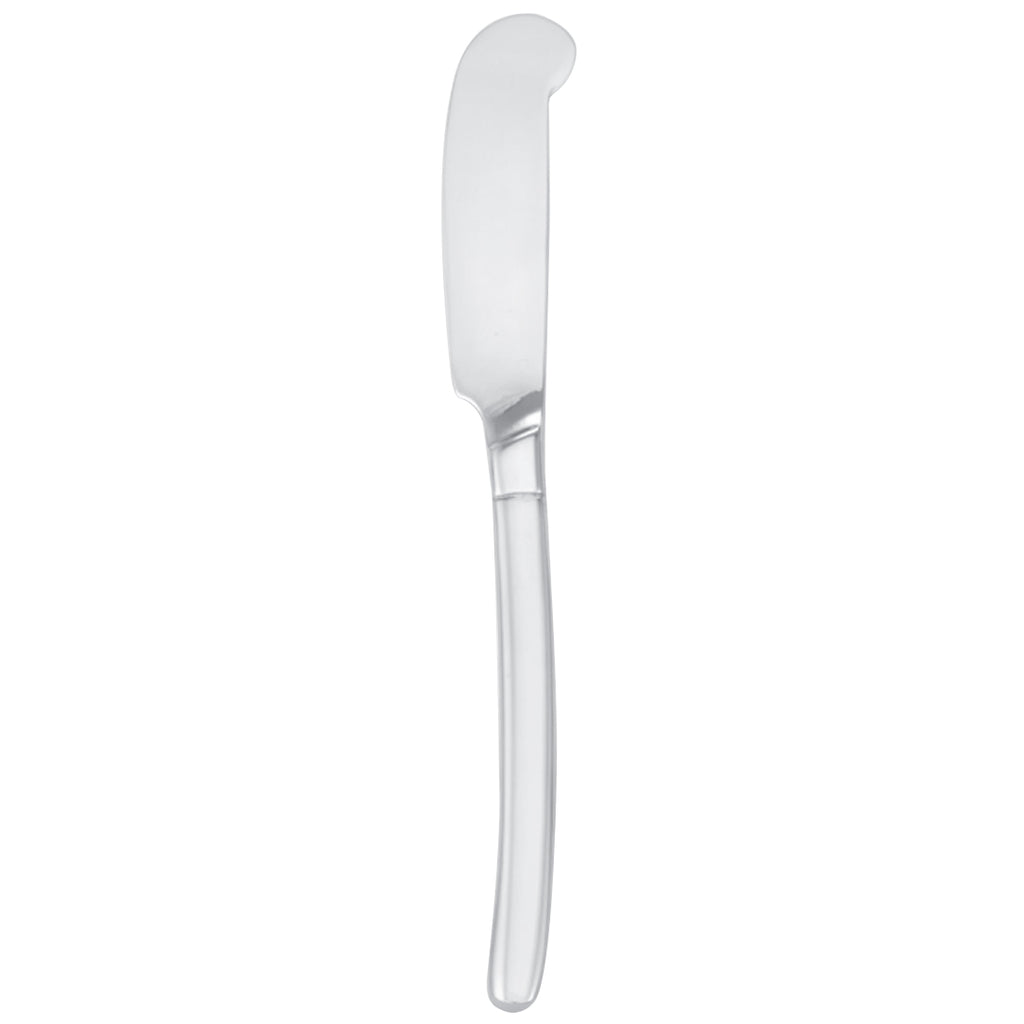 Walco 2511 Vogue 7" 18/10 Stainless Steel Extra Heavy Weight Solid Handle Butter Knife - 12/Pack