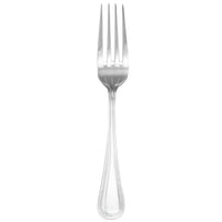 Walco 92051 Classic Bead 8 1/8" 18/10 Stainless Steel Extra Heavy Weight European Table Fork - 12/Pack