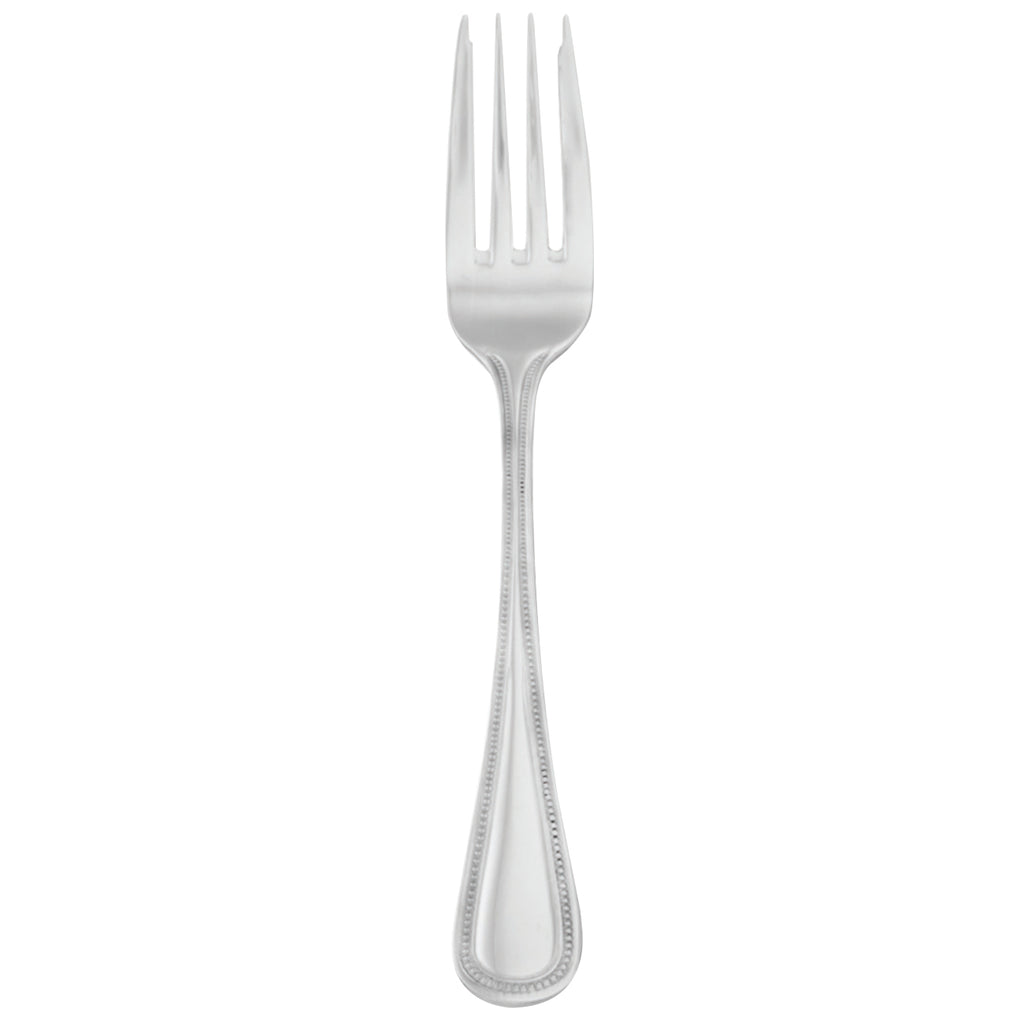 Walco 9206 Classic Bead 7" 18/10 Stainless Steel Extra Heavy Weight Salad Fork - 12/Pack