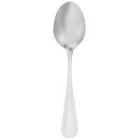 Walco 9207 Classic Bead 6 15/16" 18/10 Stainless Steel Extra Heavy Weight Dessert Spoon - 12/Pack