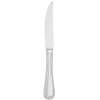 Walco 9222 Classic Bead 9 5/16" 18/10 Stainless Steel Extra Heavy Weight Solid Handle Steak Knife - 12/Pack
