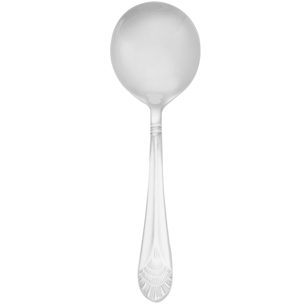 Walco 9812 Chalet 6" 18/10 Stainless Steel Extra Heavy Weight Bouillon Spoon - 12/Pack