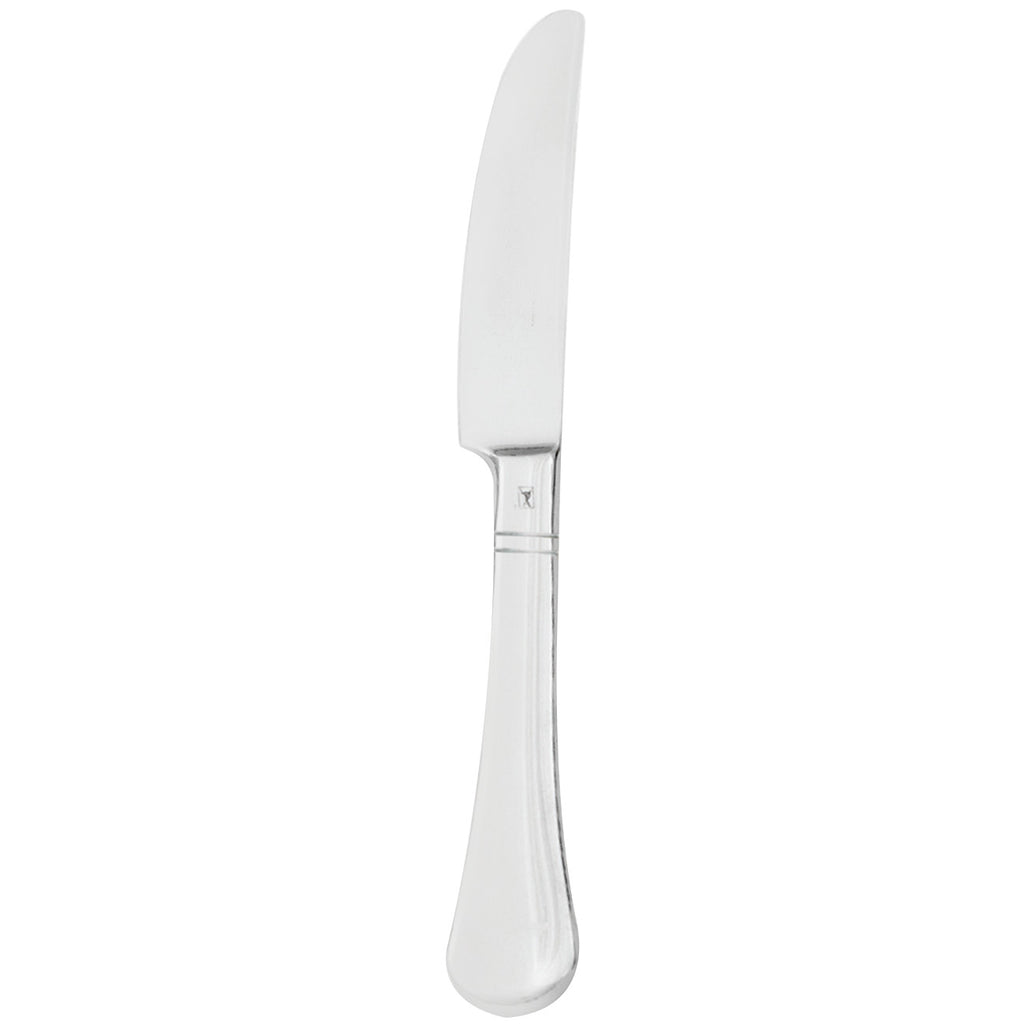 Walco 07451 Soho 9 1/4" 18/10 Stainless Steel Extra Heavy Weight European Table Knife - 12/Pack