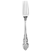 Walco 68051 Classic Baroque 8 1/8" 18/10 Stainless Steel Extra Heavy Weight European Table Fork - 12/Pack