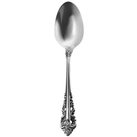 Walco 6807 Classic Baroque 6 15/16" 18/10 Stainless Steel Extra Heavy Weight Dessert Spoon - 12/Pack