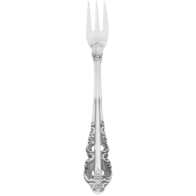 Walco 6815 Classic Baroque 5 9/16" 18/10 Stainless Steel Extra Heavy Weight Cocktail Fork - 12/Pack