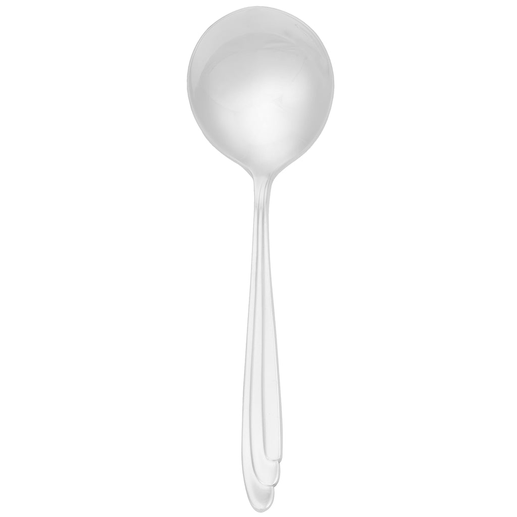 Walco 1912 Continuo 6" 18/10 Stainless Steel Extra Heavy Weight Bouillon Spoon - 12/Pack