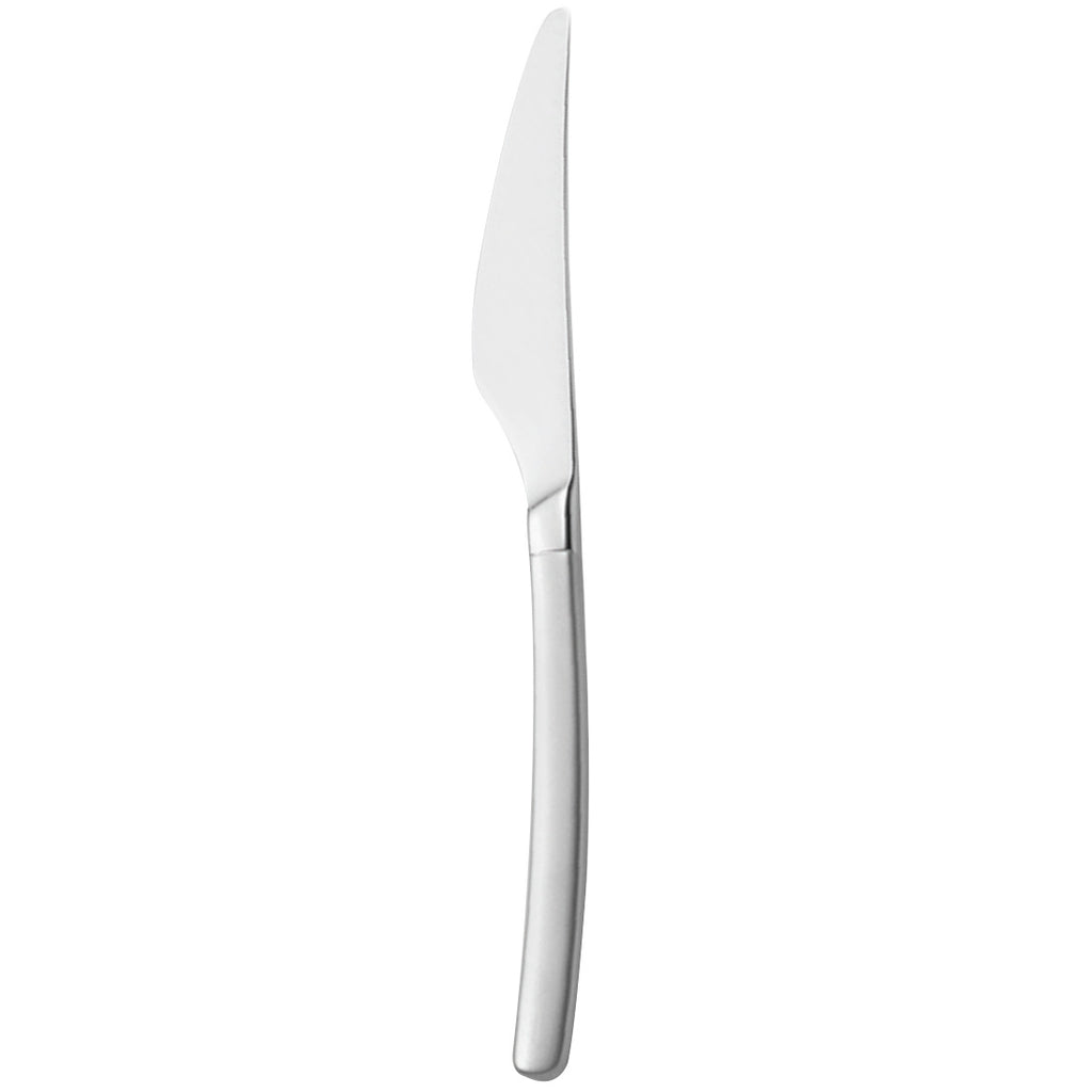 Walco S2545 Frosted Vogue 8 13/16" 18/10 Stainless Steel Extra Heavy Weight Dinner Knife - 12/Pack