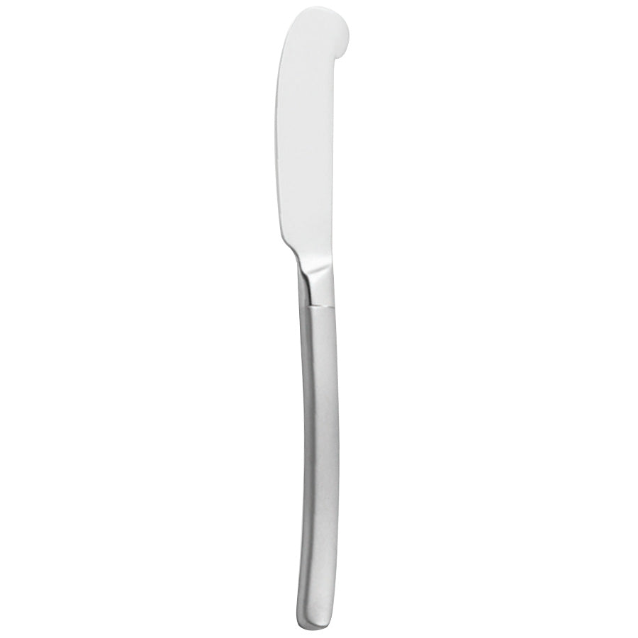 Walco S2511 Frosted Vogue 7" 18/10 Stainless Steel Extra Heavy Weight Solid Handle Butter Knife - 12/Pack