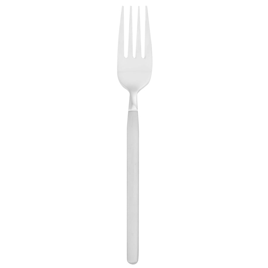 Walco S25051 Frosted Vogue 8 1/4" 18/10 Stainless Steel Extra Heavy Weight European Table Fork - 12/Pack