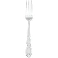 Walco 22051 Dramatique 8 1/4" 18/10 Stainless Steel Extra Heavy Weight European Table Fork - 12/Pack