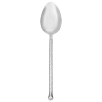Walco 5803 Nouveaux Hammered 10 1/2" 18/10 Stainless Steel Extra Heavy Weight Tablespoon / Serving Spoon - 12/Pack