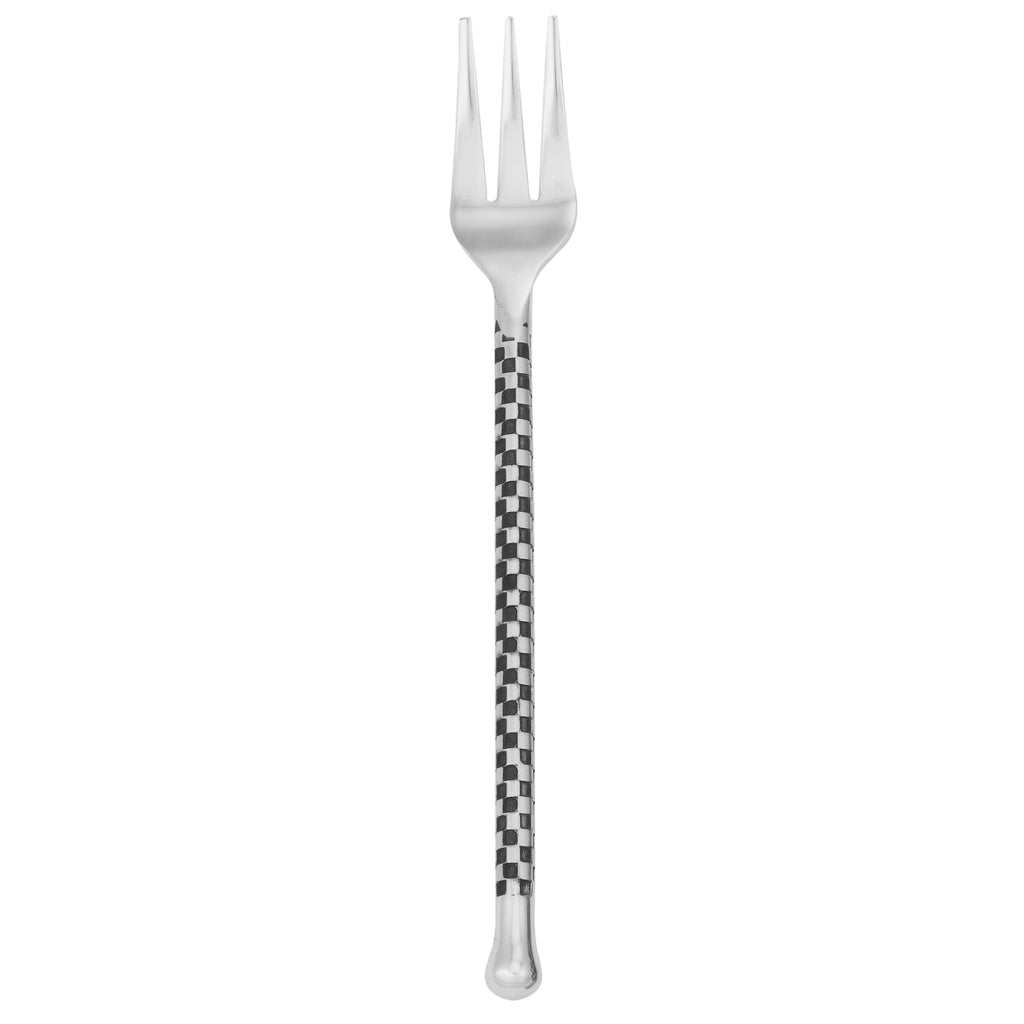 Walco CHAR15 Charred 6 1/4" 18/10 Stainless Steel Extra Heavy Weight Cocktail Fork - 12/Pack