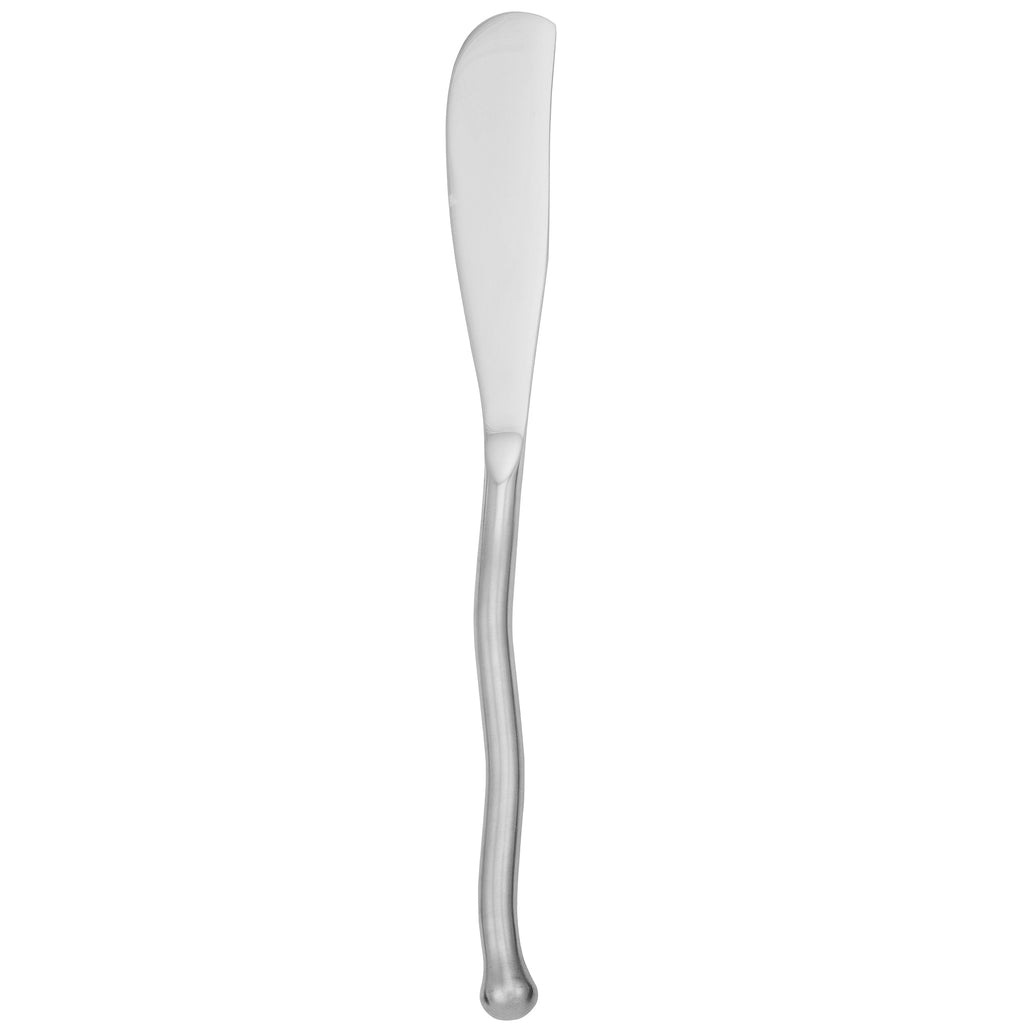 Walco RUS11 Rustic Tree 8 5/8" 18/10 Stainless Steel Extra Heavy Weight Solid Handle Butter Knife - 12/Pack